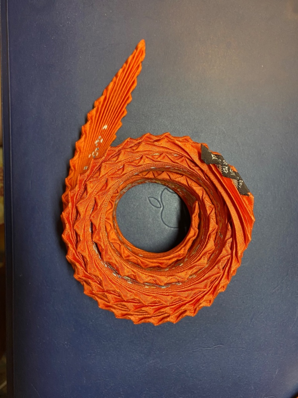 Hermès "La Comédie Italienne" Vintage Silk Carré Plissé Scarf - Orange - NWOT - Picture 4 of 9